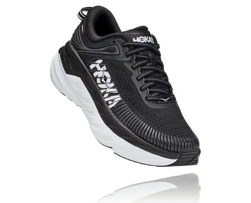 Hoka One One Dame Bondi 7 Road Løpesko Svart/Hvit Norge-94XUW